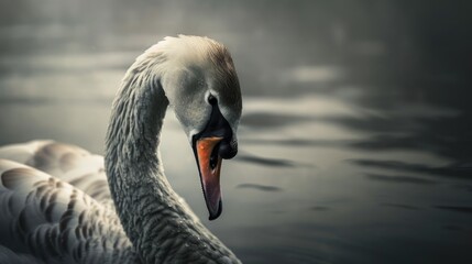 Fototapeta premium Leader of silent swan