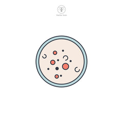 Petri Dish Icon symbol vector illustration isolated on white background