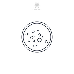 Petri Dish Icon symbol vector illustration isolated on white background
