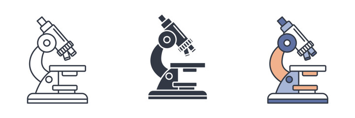 Microscope Icon symbol vector illustration isolated on white background