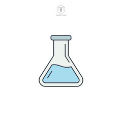 Lab Flask or Beaker Icon symbol vector illustration isolated on white background