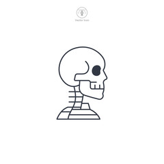 Human Skeleton Icon symbol vector illustration isolated on white background
