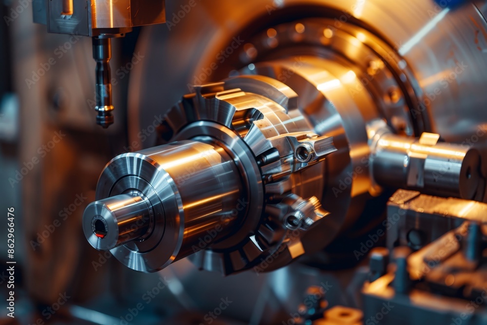 Poster enhancing metallurgical production efficiency with lathe or cnc machinery for optimal results