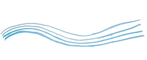 Light blue pencil strokes isolated on transparent background.