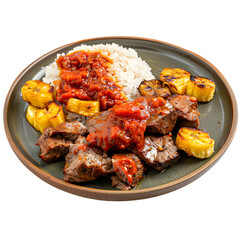 Fototapeta premium Traditional colombian cuisine on transparent background