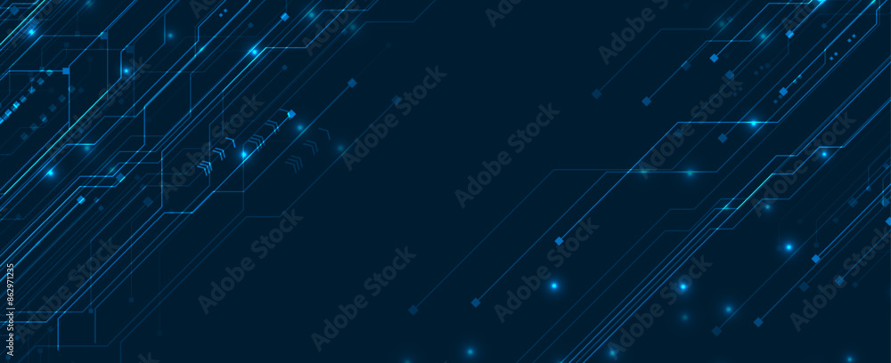 Poster Abstract structure circuit computer cube technology business background. Vector art.