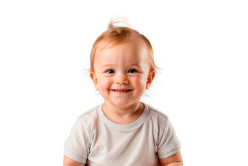 Naklejka premium portrait of a little child isolated on transparent background, png file