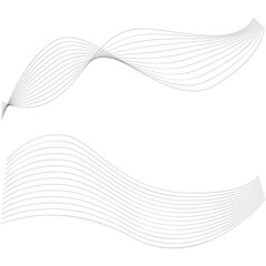 Wavy, waving, billowy and undulating lines. Curvy, squiggle parallel stripes.