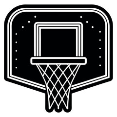 Fototapeta premium Vector basketball emblem including a ring hoop and net sports competitions in both indoor and outdoor basketball 
