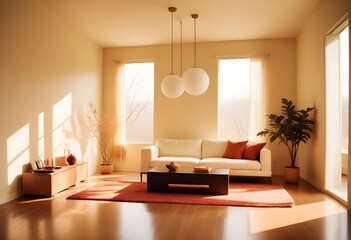 Photo interior modern design room 3d illustration