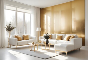 Fototapeta premium Photo interior modern design room 3d illustration