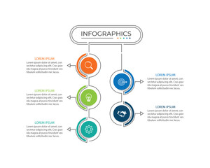 Business infographic template with 5 options or steps.