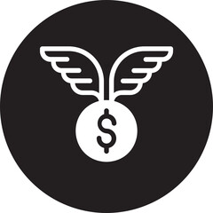 financial independence glyph icon