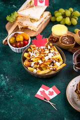 Canada Day traditional food concept.