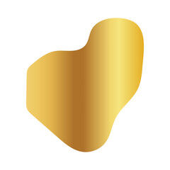 Liquid Fluid Golden Gradient random organic shapes