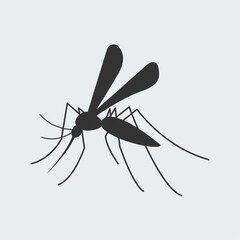 Mosquito icon. Gnat symbol. Easy edtable vector design.
