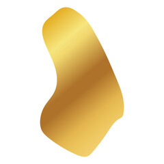 Liquid Fluid Golden Gradient random organic shapes