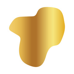 Liquid Fluid Golden Gradient random organic shapes