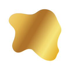 Liquid Fluid Golden Gradient random organic shapes