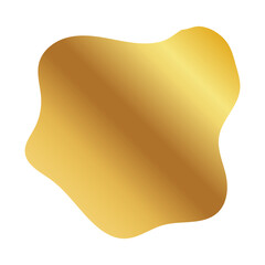 Liquid Fluid Golden Gradient random organic shapes