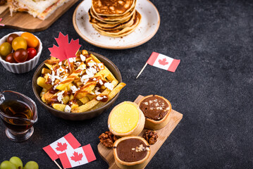 Canada Day traditional food concept.