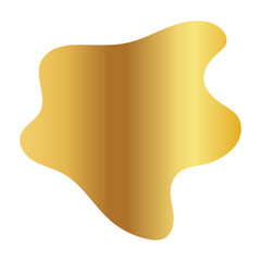 Liquid Fluid Golden Gradient random organic shapes