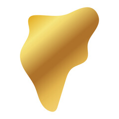 Liquid Fluid Golden Gradient random organic shapes