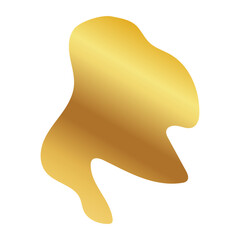 Liquid Fluid Golden Gradient random organic shapes