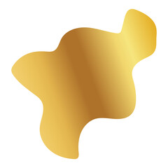 Liquid Fluid Golden Gradient random organic shapes