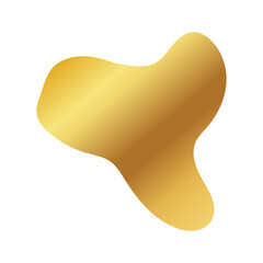 Fototapeta premium Liquid Fluid Golden Gradient random organic shapes