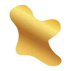 Fototapeta premium Liquid Fluid Golden Gradient random organic shapes