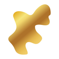Liquid Fluid Golden Gradient random organic shapes
