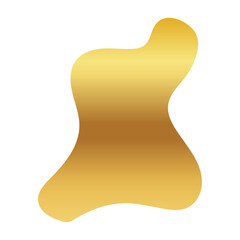 Liquid Fluid Golden Gradient random organic shapes