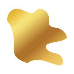 Liquid Fluid Golden Gradient random organic shapes