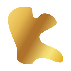 Liquid Fluid Golden Gradient random organic shapes