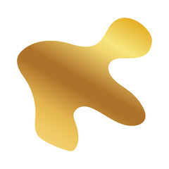 Liquid Fluid Golden Gradient random organic shapes