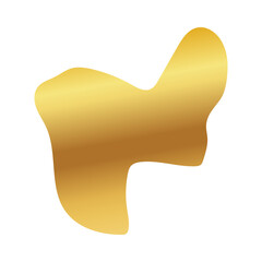 Liquid Fluid Golden Gradient random organic shapes