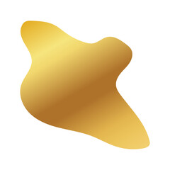 Liquid Fluid Golden Gradient random organic shapes