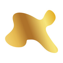 Liquid Fluid Golden Gradient random organic shapes