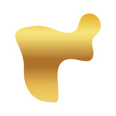 Liquid Fluid Golden Gradient random organic shapes