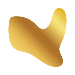 Liquid Fluid Golden Gradient random organic shapes