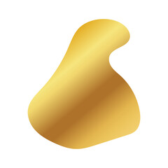 Liquid Fluid Golden Gradient random organic shapes