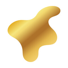Liquid Fluid Golden Gradient random organic shapes