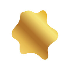 Liquid Fluid Golden Gradient random organic shapes