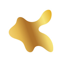 Fototapeta premium Liquid Fluid Golden Gradient random organic shapes