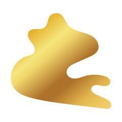 Liquid Fluid Golden Gradient random organic shapes