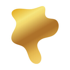 Liquid Fluid Golden Gradient random organic shapes