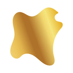 Liquid Fluid Golden Gradient random organic shapes