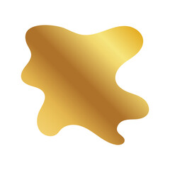 Liquid Fluid Golden Gradient random organic shapes