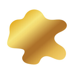 Liquid Fluid Golden Gradient random organic shapes
